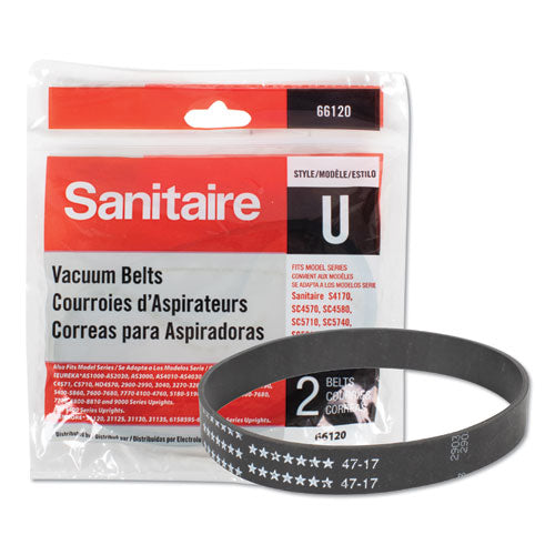 Upright Vacuum Replacement Belt, Flat Belt, 2-pack