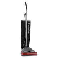 Tradition Upright Vacuum With Shake-out Bag, 12 Lb, Gray-red