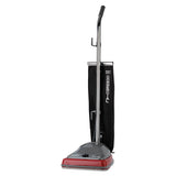 Tradition Upright Vacuum With Shake-out Bag, 12 Lb, Gray-red