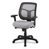 Apollo Mid-back Mesh Chair, Silver Seat-silver Back, Silver Base