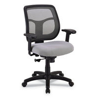 Apollo Mid-back Mesh Chair, Silver Seat-silver Back, Silver Base