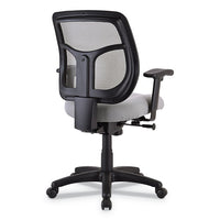 Apollo Mid-back Mesh Chair, Silver Seat-silver Back, Silver Base