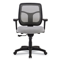 Apollo Mid-back Mesh Chair, Silver Seat-silver Back, Silver Base