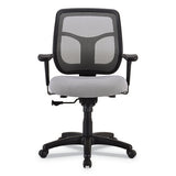 Apollo Mid-back Mesh Chair, Silver Seat-silver Back, Silver Base