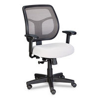 Apollo Mid-back Mesh Chair, Silver Seat-silver Back, Silver Base