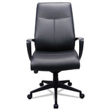 300 Leather High-back Chair, Supports Up To 250 Lbs., Black Seat-black Back, Black Base