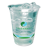 Greenware Cold Drink Cups, Old Fashioned, 9 Oz, Clear, 1000-carton