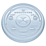 Greenware Cold Drink Lids, Fits 9, 12, 20 Oz Cups, Clear, 1000-carton