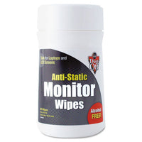 Premoistened Monitor Cleaning Wipes, Cloth, 6 X 6.5, 80-tub