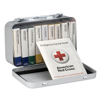 Unitized First Aid Kit For 10 People, 64-pieces, Osha-ansi, Metal Case