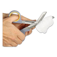 Titanium-bonded Angled Medical Shears, 7" Long, 3" Cut Length, Gray-yellow Offset Handle