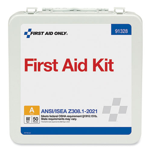 Ansi 2021 Type Iii First Aid Kit For 50 People, 184 Pieces, Metal Case