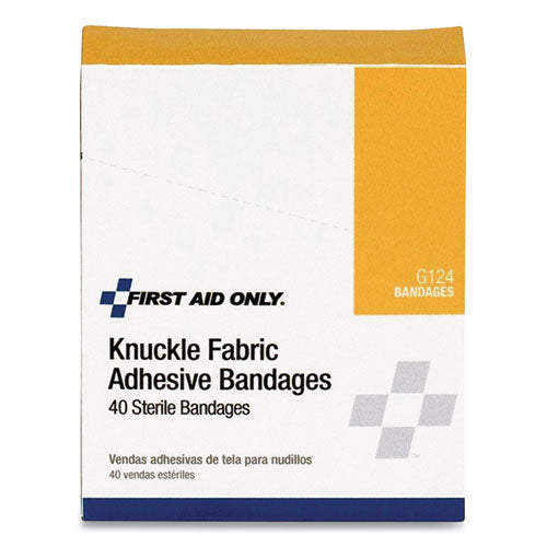Fabric Bandages, Four-wing Knuckle, 2.5" X 3.25", 40-box