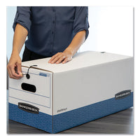 Liberty Heavy-duty Strength Storage Boxes, Legal Files, 15.25" X 24.13" X 10.75", White-blue, 12-carton