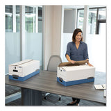Stor-file Medium-duty Strength Storage Boxes, Letter-legal Files, 12.25" X 16" X 11", White-blue, 4-carton