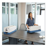 Stor-file Medium-duty Strength Storage Boxes, Letter-legal Files, 12.25" X 16" X 11", White-blue, 4-carton
