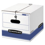 Stor-file Medium-duty Strength Storage Boxes, Letter-legal Files, 12.25" X 16" X 11", White-blue, 4-carton