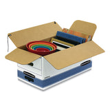 Stor-file Medium-duty Strength Storage Boxes, Letter-legal Files, 12.25" X 16" X 11", White-blue, 12-carton