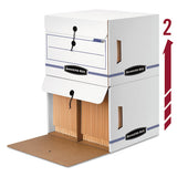 Side-tab Storage Boxes, Letter Files, White-blue, 12-carton