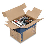 Smoothmove Prime Moving & Storage Boxes, Small, Regular Slotted Container (rsc), 16" X 12" X 12", Brown Kraft-blue, 10-carton