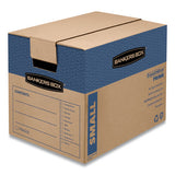 Smoothmove Prime Moving & Storage Boxes, Small, Regular Slotted Container (rsc), 16" X 12" X 12", Brown Kraft-blue, 10-carton