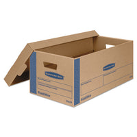 Smoothmove Prime Moving & Storage Boxes, Small, Half Slotted Container (hsc), 24" X 12" X 10", Brown Kraft-blue, 8-carton