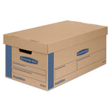 Smoothmove Prime Moving & Storage Boxes, Small, Half Slotted Container (hsc), 24" X 12" X 10", Brown Kraft-blue, 8-carton