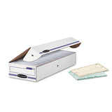 Stor-file Check Boxes, 9.25" X 25" X 4.13", White-blue, 12-carton