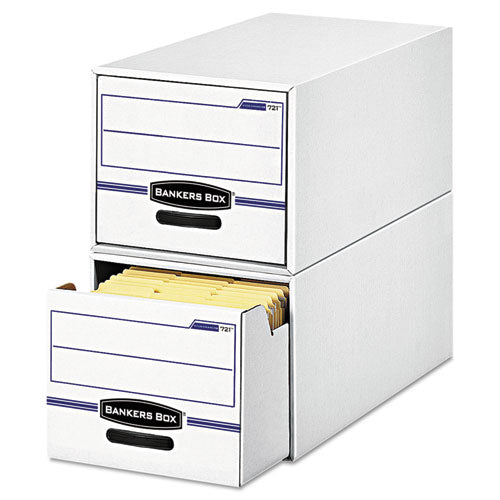 Stor-drawer Basic Space-savings Storage Drawers, Letter Files, 14" X 25.5" X 11.5", White-blue, 6-carton