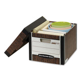 R-kive Heavy-duty Storage Boxes, Letter-legal Files, 12.75" X 16.5" X 10.38", Woodgrain, 12-carton