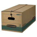 Stor-file Medium-duty Strength Storage Boxes, Legal Files, 15.25" X 24.13" X 10.75", Kraft-green, 12-carton