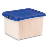 Heavy Duty Plastic File Storage, Letter-legal Files, 14" X 17.38" X 10.5", Clear-blue