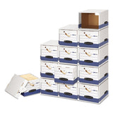 File-cube Box Shell, Legal-letter, 12 X 15 X 10, White-blue