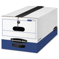 Liberty Plus Heavy-duty Strength Storage Boxes, Legal Files, 15.25" X 24.13" X 10.75", White-blue, 12-carton