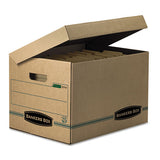 Systematic Basic-duty Attached Lid Storage Boxes, Letter-legal Files, Kraft-green, 12-carton