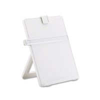 Non-magnetic Desktop Copyholder, Plastic, 125 Sheet Capacity, Platinum