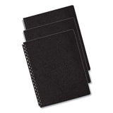 Executive Leather-like Presentation Cover, Round, 11-1-4 X 8-3-4, Black, 200-pk
