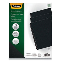 Futura Binding System Covers, Round Corners, 11 1-4 X 8 3-4, Black, 25-pack