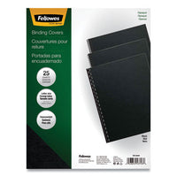 Futura Binding System Covers, Square Corners, 11 X 8 1-2, Black, 25-pack