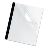 Thermal Binding System Covers, 15-sheet Cap, 11 X 8 1-2, Clear-black, 10-pack