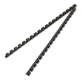 Plastic Comb Bindings, 5-16" Diameter, 40 Sheet Capacity, Black, 25 Combs-pack
