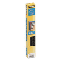 Plastic Comb Bindings, 5-16" Diameter, 40 Sheet Capacity, Black, 25 Combs-pack