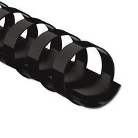 Plastic Comb Bindings, 5-8" Diameter, 120 Sheet Capacity, Black, 25 Combs-pack