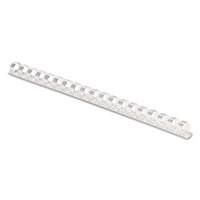 Plastic Comb Bindings, 1-2" Diameter, 90 Sheet Capacity, White, 100 Combs-pack