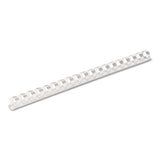 Plastic Comb Bindings, 1-2" Diameter, 90 Sheet Capacity, White, 100 Combs-pack