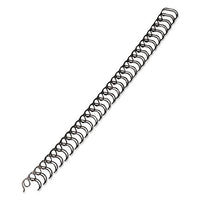 Wire Bindings, 1-4" Diameter, 35 Sheet Capacity, Black, 25-pack
