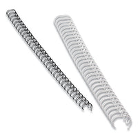 Wire Bindings, 1-2" Diameter, 100 Sheet Capacity, Black, 25-pack