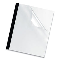 Thermal Binding System Covers, 180-sheet Cap, 11 X 8 1-2, Clear-black, 10-pack