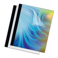Thermal Binding System Covers, 180-sheet Cap, 11 X 8 1-2, Clear-black, 10-pack