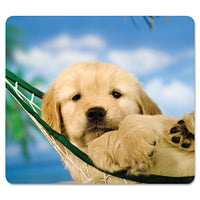 Recycled Mouse Pad, Nonskid Base, 9 X 8 X 1-16, Puppy In Hammock